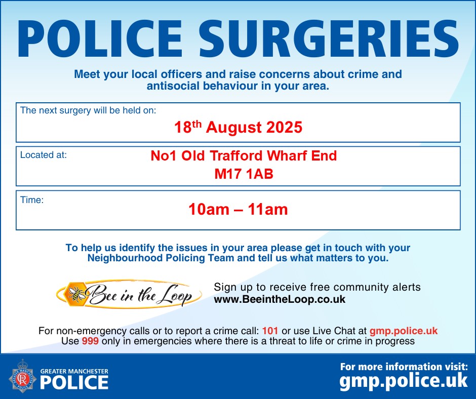 Trafford Police (GMP) (@gmptrafford) on Twitter photo Police Surgery Police Surgery