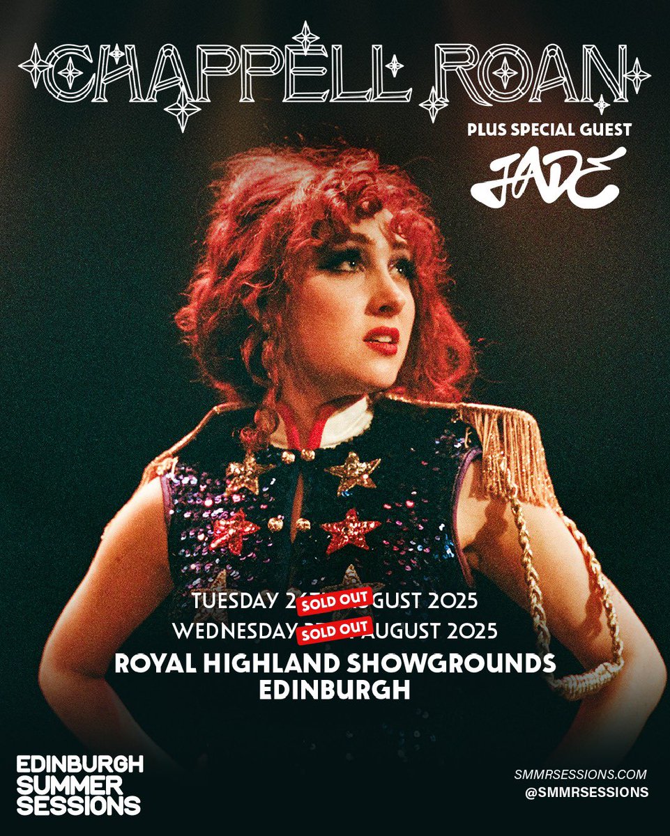 JADE (@jadethirlwall) on Twitter photo I’M SUPPORTING CHAPPELL ROAN IN SCOTLAND 😭💖⭐️ Edinburgh, I’ll be seeing you very soon 🏴 ty ily <a href="/ChappellRoan/">Chappell Roan</a> 💐 I’M SUPPORTING CHAPPELL ROAN IN SCOTLAND 😭💖⭐️ Edinburgh, I’ll be seeing you very soon 🏴 ty ily <a href="/ChappellRoan/">Chappell Roan</a> 💐