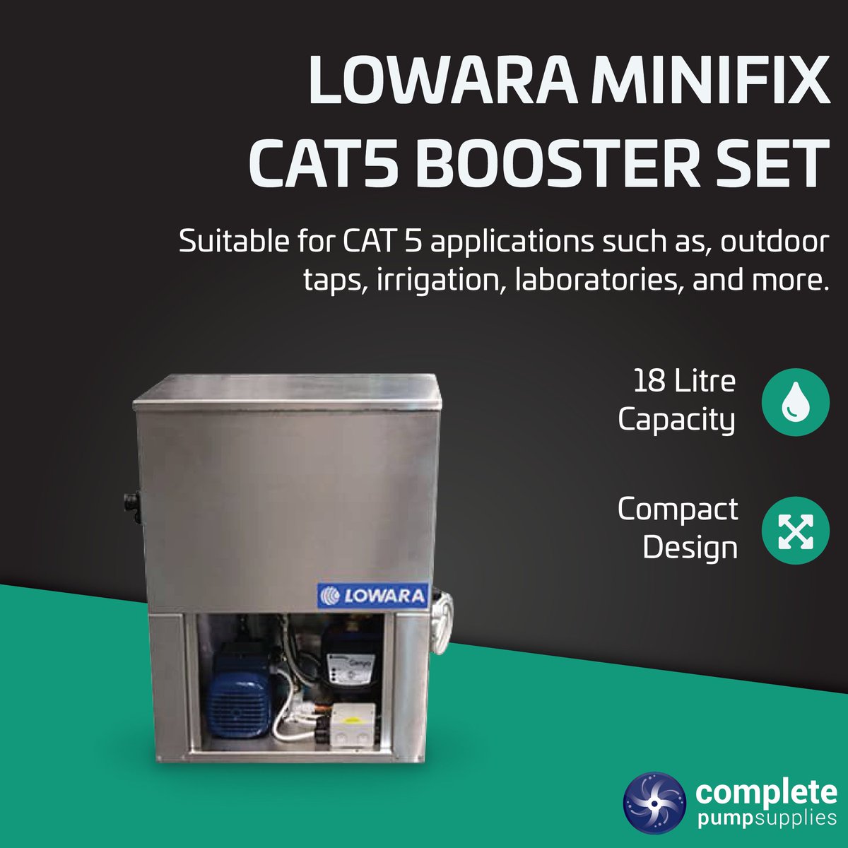 From vehicle washing, bin stores, outdoor taps, irrigation, and more, the Lowara Minifix offers an easy to install solution for low water pressure. This compact unit features an 18L break tank within a steel wall mounted cabinet unit.
⁠
Shop today 👉 loom.ly/PaylLkU