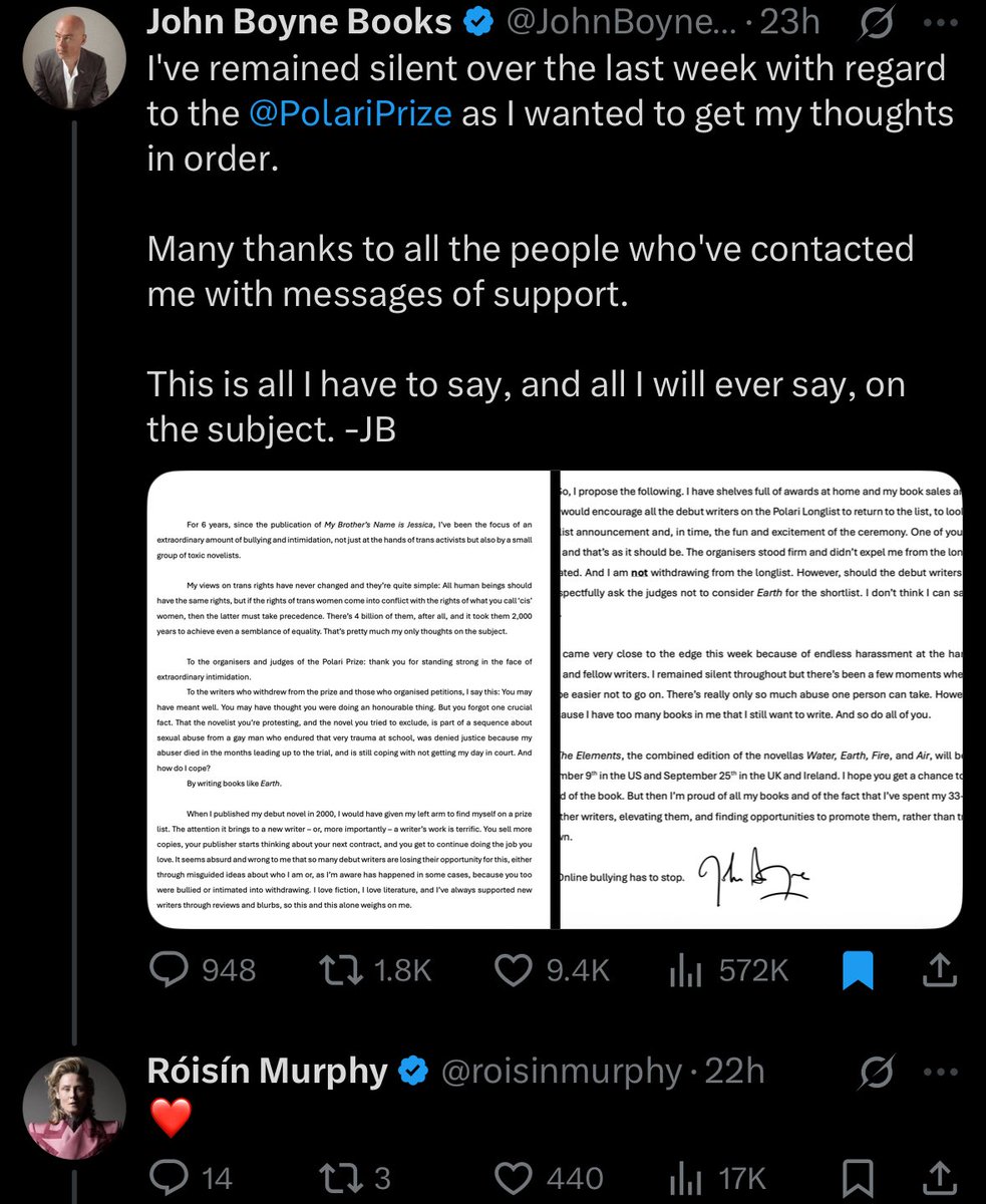 Miffy (@miffythegamer) on Twitter photo That’s <a href="/roisinmurphy/">Róisín Murphy</a>’s music removed from my library. Sad, because I’ve supported her work for 25 years. That’s <a href="/roisinmurphy/">Róisín Murphy</a>’s music removed from my library. Sad, because I’ve supported her work for 25 years.