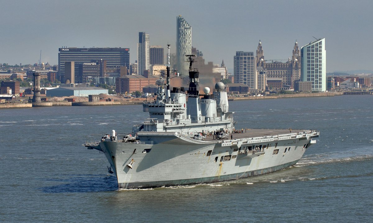 Hantsprints's tweet photo. HMS Ark Royal (R07) Royal Navy Aircraft Carrier, Liverpool 09/06/2008 ⚓️ https://t.co/yHuM0RCMKY