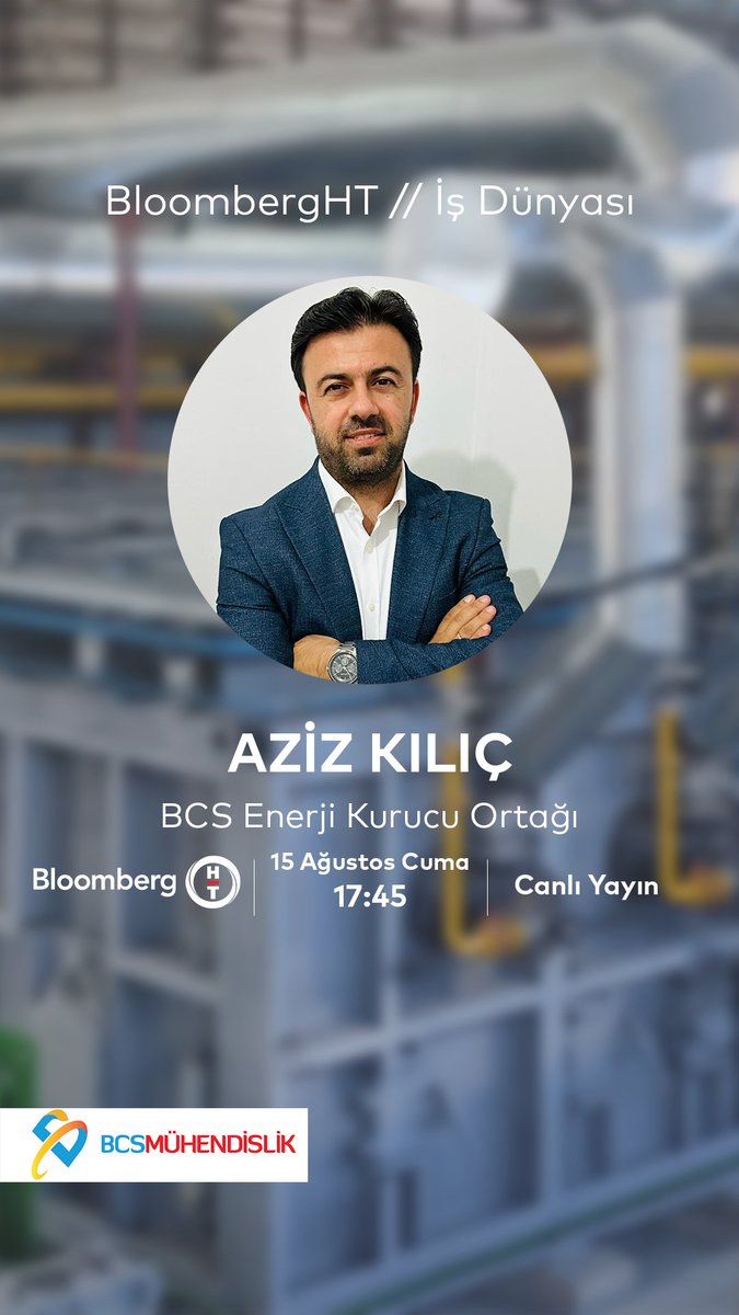 Üyelerimizden Elin Enerji Yönetim Kurulu Başkanı <a href="/arda_yali/">Arda YALI</a> ve BCS Enerji’nin kurucu ortağı Aziz Kılıç, 15 Ağustos Cuma günü (bugün) detaylı analizleriyle <a href="/BloombergHT/">Bloomberg HT</a>'ye konuk oluyor. #YeşilHidrojenGelecektir