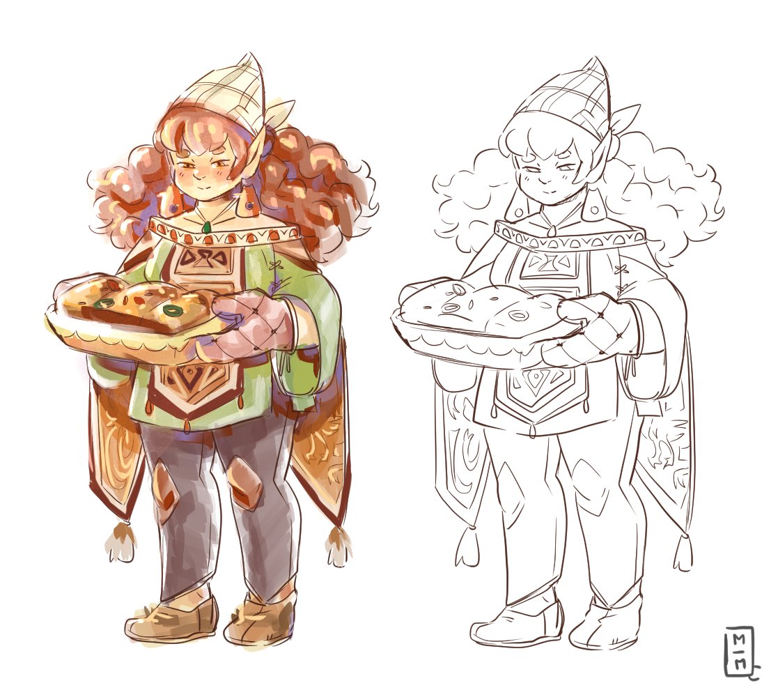 A little sketch fresh out of the oven this morning! 🍞

#drawing