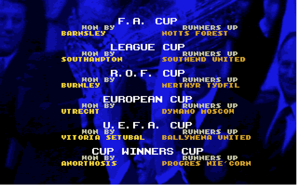 g00nFM's tweet photo. Season 12

Never had to worry about relegation as we finished 4th and made the FA Cup finals.

Blackburn and Man City offered me jobs and I accepted Blackburn's after googling the capacity at Ewood Park to 31,000. In 1993 (in the game at least) it's only around 17,000 though 😑 https://t.co/79OgrJIrVg