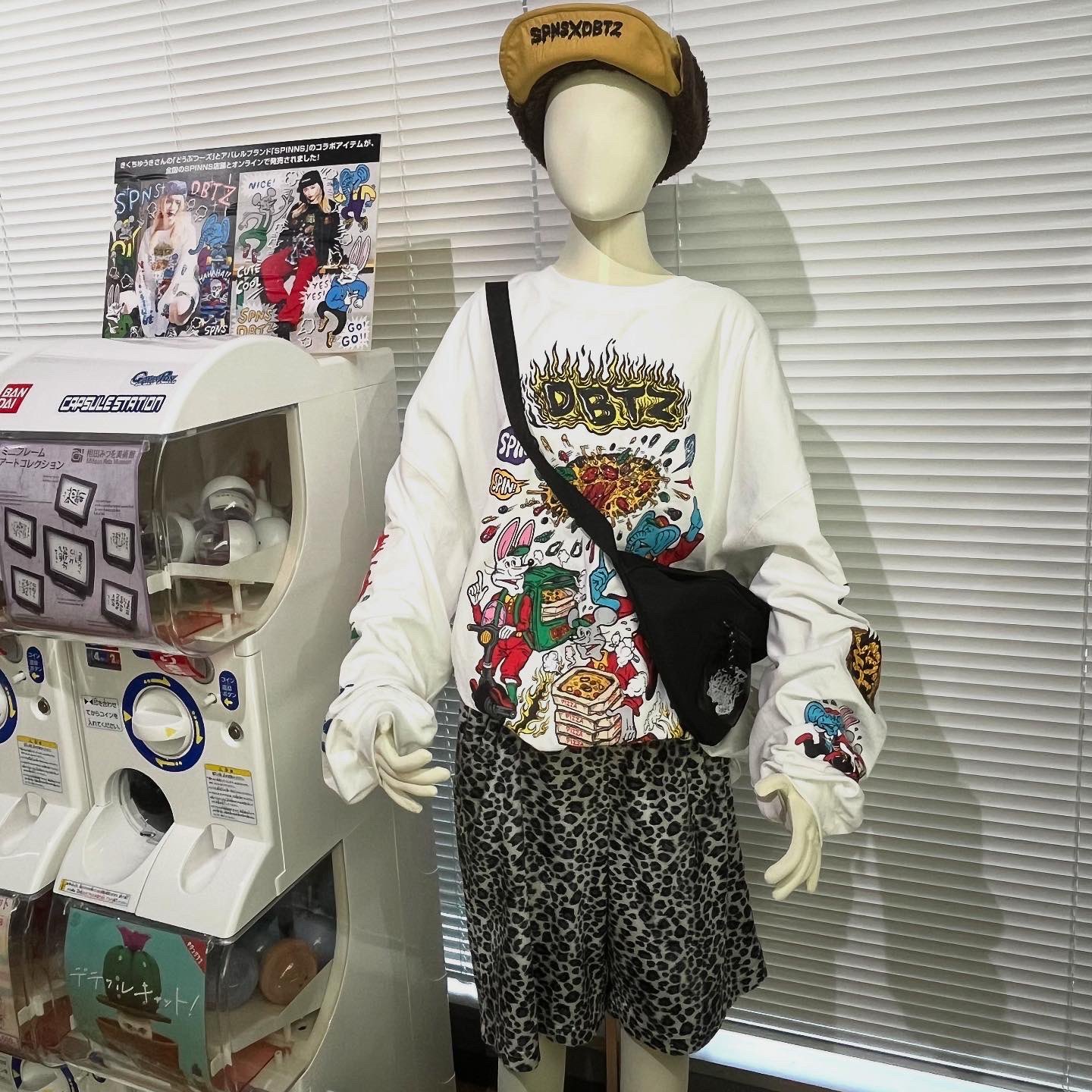 ②【黒】ウサハナ ビッグT Tシャツ スピンズ サンリオ 平成 Y2K ウサハナ×SPINNS』ビッグTシャツ | SPINNS WEB STORE | SPINNS