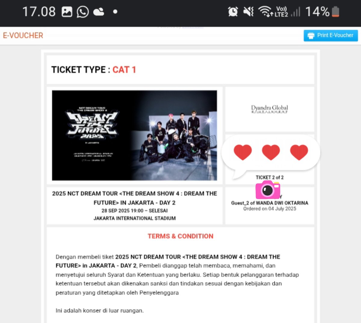 ultramantullll's tweet photo. WTS TDS 4 JAKARTA 
CAT 1 DAY 2 &amp; CAT 3 DAY 1

Open cicilan shopee sampai hari H atau all payment (DP di shopee)

- Ready 4 tiket pribadi atas namaku, diurus sampe tiket fisik,
- bisa shopee ada biaya admin.
- All proof ready (nama tiket, email, bukti TF). Boleh VC/COD
- No Scam! https://t.co/FTb9nyVneT