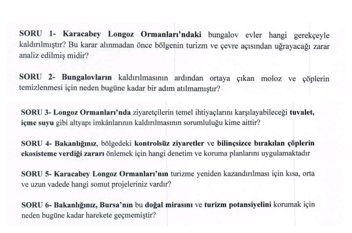 YS_Turkoglu's tweet photo. 📍Karacabey Longoz Ormanları’ndaki sorunları Meclis’e taşıdık; ilgili ve yetkililere sorduk:
📍BURSA’NIN “DOĞA İNCİSİ” NEDEN KADERİNE TERK EDİLDİ?
📍Bursa’nın Karacabey ilçesinde bulunan ve “doğanın incisi” olarak bilinen #Longoz Ormanları’nın bakımsızlık ve ilgisizlik nedeniyle çürümeye terk edildiğini belirterek, Tarım ve Orman Bakanı İbrahim Yumaklı’ya yazılı soru önergesi verdik.
📍Longoz Ormanları’nın sahip olduğu biyolojik çeşitlilik, endemik türler ve kuş popülasyonuyla sadece Bursa’nın değil, Türkiye’nin de en önemli doğal miraslarından biri olduğunu vurguladık.
📍Ancak yıllarca turizme, bölge ekonomisine ve istihdama katkı sağlayan bu alanın, bugün hem ekosistem hem de turizm açısından büyük bir tehdit altında olduğuna işaret ettik.
📍Ayrıca, bölgede ziyaretçilerin tuvalet ve içme suyu gibi en temel ihtiyaçlarını karşılayabilecek hiçbir imkânın bırakılmadığını ifade ederek, merkezi idarenin ve yerel yönetimin ilgisizliğinin yalnızca doğa mirasına değil, Bursa’nın turizm gelirine ve istihdamına da darbe vurduğunun altını çizdik.
📍“Bursa’nın doğa hazinelerinden biri olan Longoz Ormanları’nı sahipsiz bırakan bu anlayış değişmedikçe hem ekosistem hem de turizm potansiyelimiz geri dönüşsüz bir şekilde yok olacak” diye de ekledik.
@TCTarim @ibrahimyumakli
@Karacabey_Bel