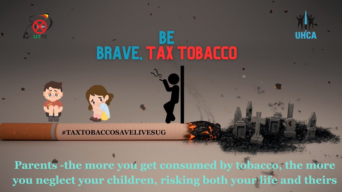Parents, the more you get consumed by tobacco use, the more you drain resources that could support your children’s well-being. 

Addiction has led many to neglect their kids. Don’t expose them to cigarette smoke. Your life is at risk. Choose to quit.
#TaxTobaccoSaveLivesUG