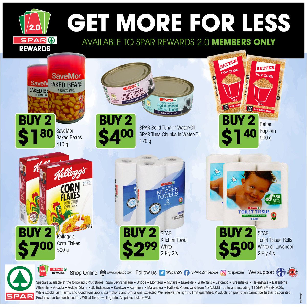 SparZW's tweet image. 🛒💸 Trolley says “budget,” your heart says “load it up!” Deals are so good, it feels like a pricing error. 👀 SPAR Rewards 2.0 Members – swipe, save, snack! Why pay more when you can get more for less? 😎 #SPARRewards #GetMoreForLess #SPARZimbabwe #TrolleyGoals #BudgetLikeABoss