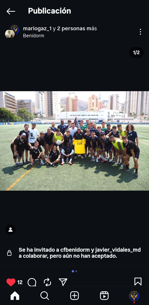 interlogronocd's tweet photo. 🆕️🔵⚫️| Nuestro Presidente Mario Barcan ha estado esta mañana de visita para ver al CF Benidorm y a nuestro amigo Javier Vidales @javier_vidales_md. 

Muchas gracias a sus jugadores y su cuerpo técnico por el trato recibido. https://t.co/jtXTrP0yLE