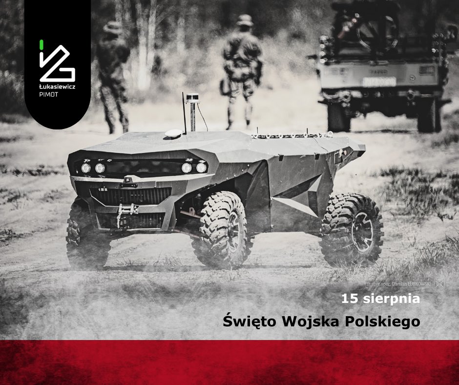 🇵🇱 𝟭𝟱 𝘀𝗶𝗲𝗿𝗽𝗻𝗶𝗮 – 𝗦́𝘄𝗶𝗲̨𝘁𝗼 𝗪𝗼𝗷𝘀𝗸𝗮 𝗣𝗼𝗹𝘀𝗸𝗶𝗲𝗴𝗼 🇵🇱
To dzień, w którym oddajemy hołd żołnierzom Wojska Polskiego i przypominamy, jak ważne są nowoczesne technologie obronne dla bezpieczeństwa kraju.

⬜ W Łukasiewicz – PIMOT od lat wspieramy rozwiązania