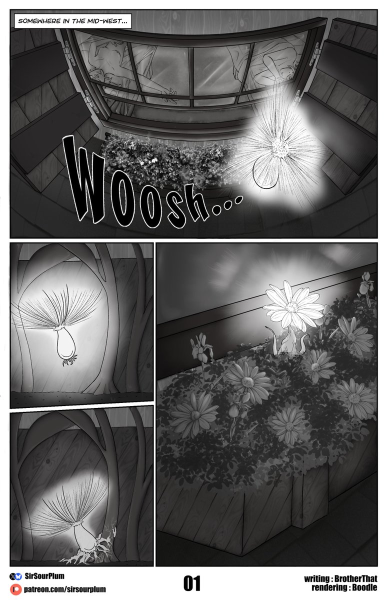 SirSourPlum's tweet photo. [Ongoing Comic] 

Going to Seed Page 01

Written and commissioned by @BrotherthatJ 
Coloured and rendered by @Boodledoodles1 https://t.co/BR7IyUS3Kz
