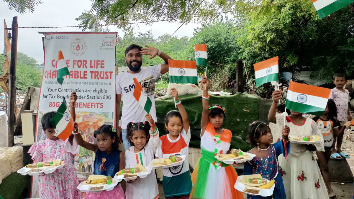 cflct_ngo's tweet photo. “79th Independence Day 🇮🇳 – Celebrating the spirit of Unity, Equality & Humanity with our slum kids.
Dance, music, love & nutritious meals – because freedom is complete only when shared
#CareForLifeCharitableTrust #CFLCT #IndependenceDay #ProudIndian #UnityInDiversity #JaiHind https://t.co/tw0VrfBlHu