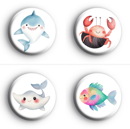 Adding some adorable ocean themed badges - lots of fish, crabs &amp;  some turtles and seahorses too 🐠🦈🦀🐟 &gt;&gt; shop our badges here &gt;&gt; koolbadges.co.uk/animal-badges-… #fish #ocean #marinelife #seaside #sharkweek #koolbadges #handmade #supportsmallbiz #crabbing #cute #fishy