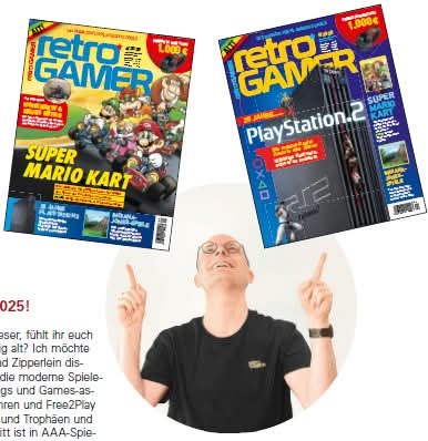 - VERLOSUNG -

Schickt uns ein Kioskfoto von Retro Gamer 4/25 und gewinnt mit etwas Glück das aktuelle Heft.

Wer ein Kioskbild des seltenen PS2-Motivs sendet, kann einen 25€-Nachlass auf ein Abo gewinnen. 

Beide Verlosungen laufen AB JETZT bis 29.08.25 um 12 Uhr.