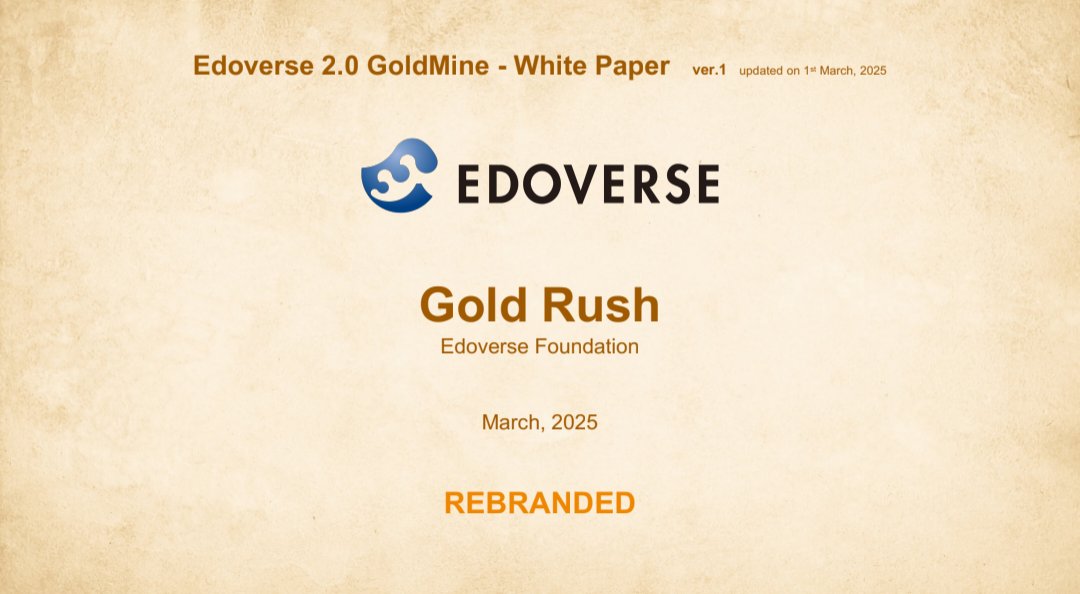 📜 Wanna know Edoverse’s next chapter?

🔥 Rebuilding after the Reiwa Great Fire
💰 NFTs backed by real gold
🎮 Play &amp; earn $ZENI + KOBAN in EDOLAND
🌐 2D, 3D &amp; real-world adventures

Read the Edoverse 2.0 GoldRush Whitepaper 🚀
👉edoverse.org/data/Edoverse2…

#ZENI #NFT #gamefi