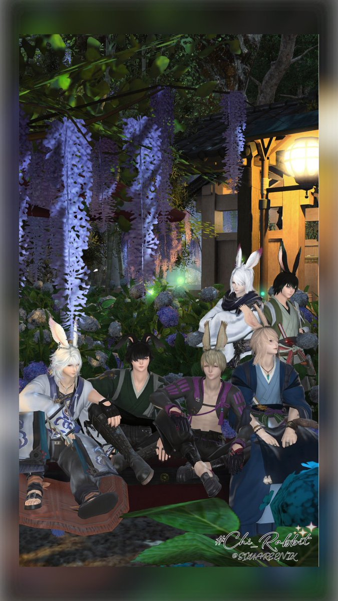 皆さん1週間お疲れ様でした🌙

お盆休み満喫してますか～(/・ω・)/
仕事民の方は一緒にバリバリ稼ぎましょ💪

皆さん体調に気を配りながら
リアもエオも楽しんでください✨
安全で笑顔な週末を😉🥂

#Chi_Rabbit
#FF14 #無人島
#ヴィエラオス #うさお #和兎