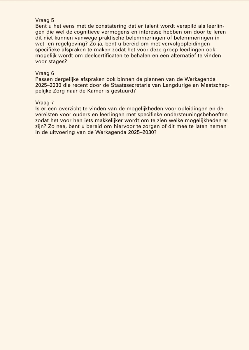 Het nieuwe schooljaar gaat snel van start. Voor veel jongeren een spannende
tijd, waarin ze nieuwe dingen leren en nieuwe vrienden maken.

Maar voor leerlingen met een beperking is soms nergens plek. Schrijnend én een verspilling van talent.

Mijn vragen👇🏼
tweedekamer.nl/kamerstukken/k…