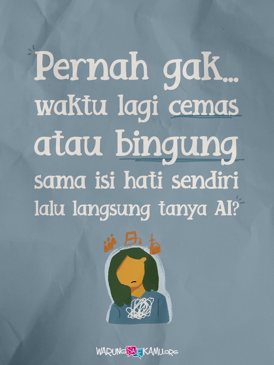 warungsatekamu's tweet image. Kita semua butuh didengerin 🥹 

(1/7)
#SpeakOpenly #Santapanrohani #OurDailyBread #WarungSaTeKaMu #mentalhealth #renungankristen #rohanikristen #ayatalkitab #mindfu