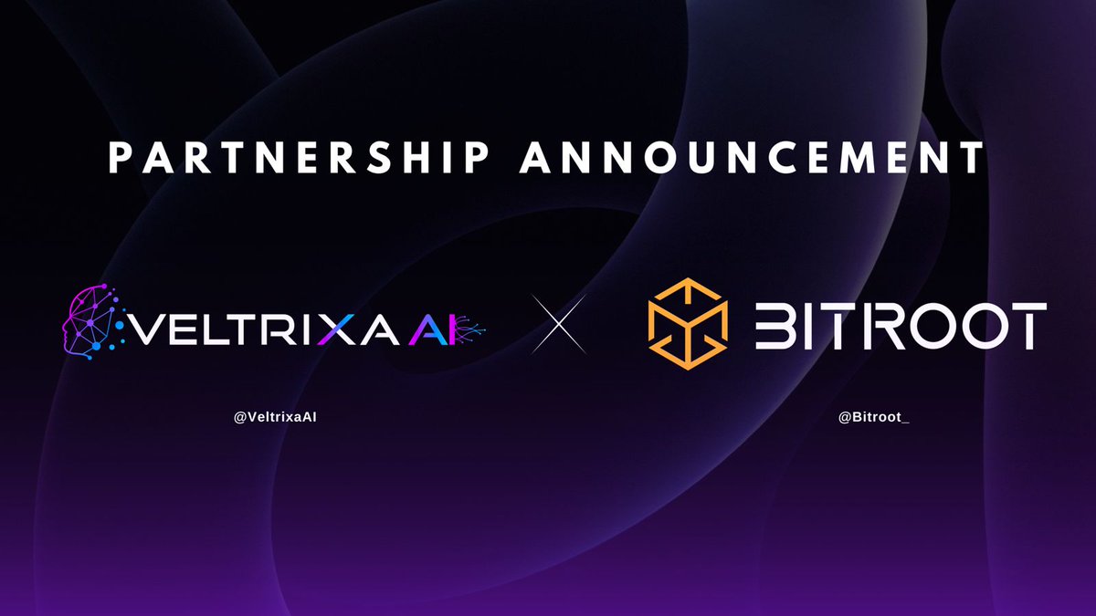 📢 Partnership Announcement🚀

🌟 Veltrixa x Bitroot 🌟

We’re excited to announce our strategic partnership with <a href="/Bitroot_/">Bitroot</a> , a high-performance Layer 1 blockchain platform integrating AI-driven infrastructure to power next-generation decentralized applications.

Through this