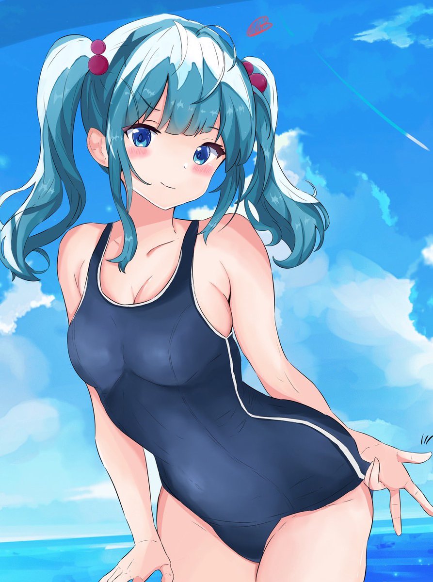スク水にとり　再掲ー

#河城にとり 
#東方project
