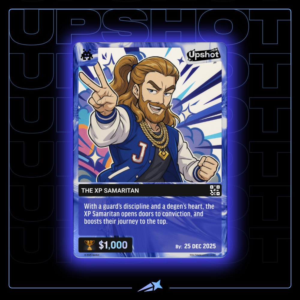 Upshot (@upshot_cards) on Twitter photo <a href="/SolSamar1tan/">solsamaritan.sol</a> Guardian of wallets & Booster of XP. π
<a href="/SolSamar1tan/">solsamaritan.sol</a> has been stacking Upshot predictions since day one, and now heβs handing out the keys to the XP vault. <a href="/SolSamar1tan/">solsamaritan.sol</a> Guardian of wallets & Booster of XP. π
<a href="/SolSamar1tan/">solsamaritan.sol</a> has been stacking Upshot predictions since day one, and now heβs handing out the keys to the XP vault.