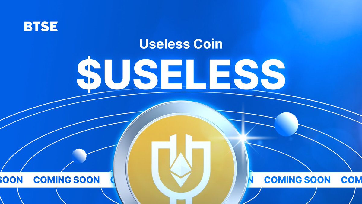 BTSE (@btse_official) on Twitter photo 🚨 New Listing Alert! 🚀
$USELESS will soon be available on #BTSE!
<a href="/theuselesscoin/">useless coin</a> 🪙
🔷Pair: USELESS/USDT
🔷Deposits open: 9 AM (UTC+0), August 18 📥
🔷Trading starts: 8 AM (UTC+0), August 19 🔔
#NewListing #USELESS 🚨 New Listing Alert! 🚀
$USELESS will soon be available on #BTSE!
<a href="/theuselesscoin/">useless coin</a> 🪙
🔷Pair: USELESS/USDT
🔷Deposits open: 9 AM (UTC+0), August 18 📥
🔷Trading starts: 8 AM (UTC+0), August 19 🔔
#NewListing #USELESS