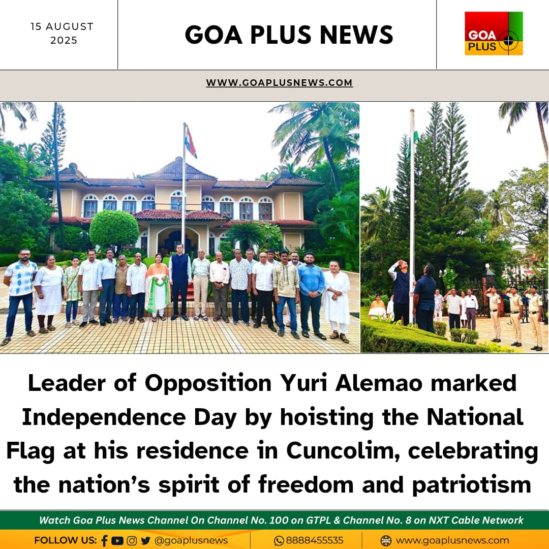 Leader of Opposition Yuri Alemao marked Independence Day by hoisting the National Flag at his residence, celebrating the nation’s spirit of freedom and patriotism.