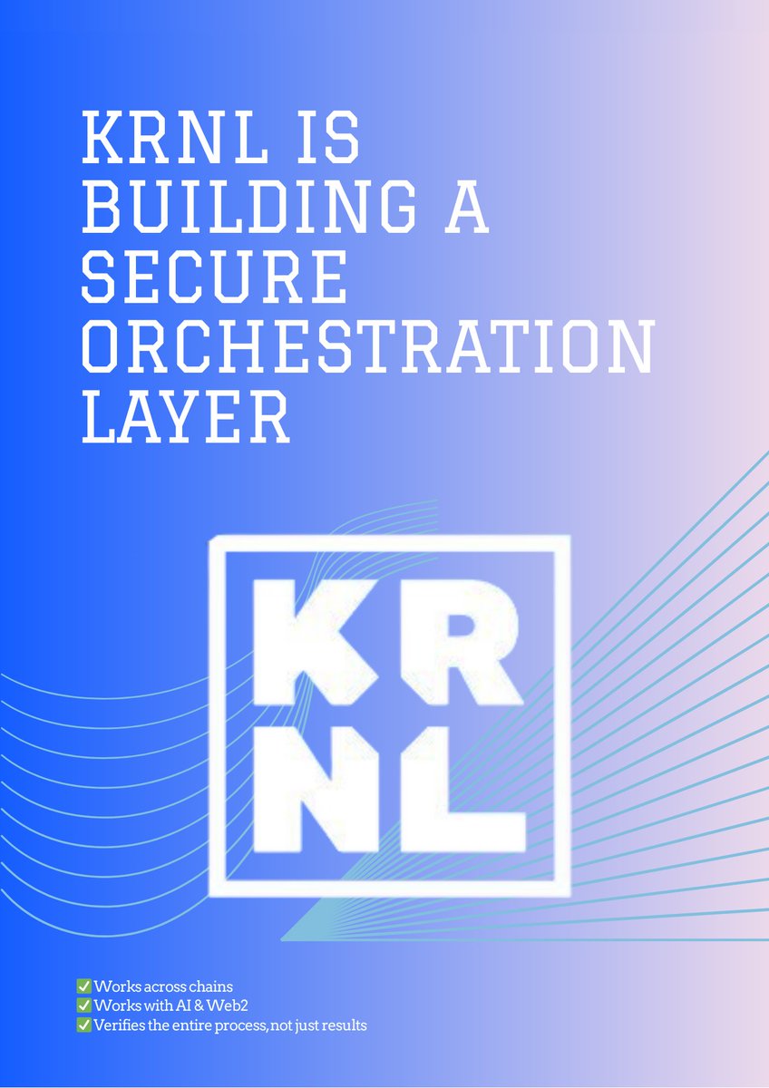 What exactly is <a href="/KRNL_xyz/">KRNL Labs</a> Solving? 

Most Web3 projects verify results.
KRNL verifies the entire process.

KRNL is building a new layer for Web3 that focuses on a different way of doing things. Instead of just checking the final outcome of a process, KRNL checks the entire