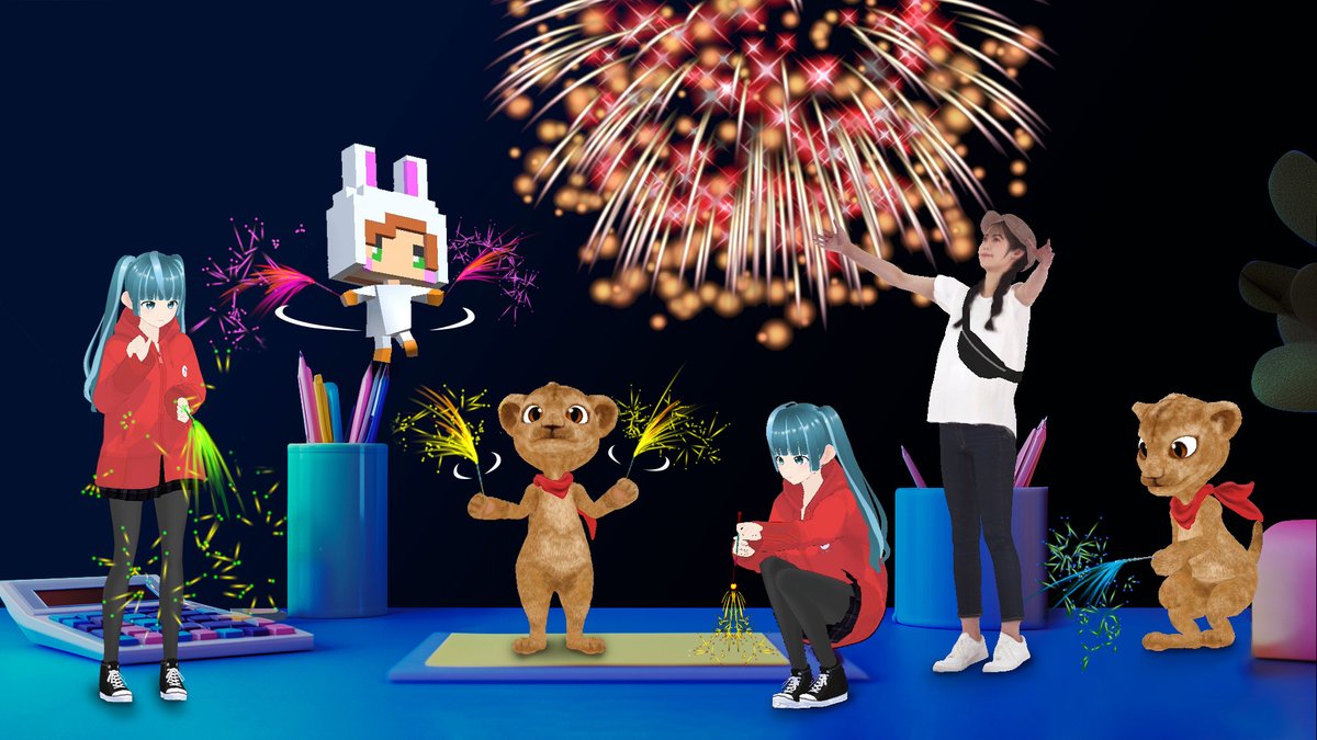 🎆✨ 手持ちも打ち上げも楽しめる「ハナビセット」登場！
週末に花火大会に行く人も、そうでない人も！アバターと一緒に花火のきらめきを楽しもう！

久しぶりのエフェクト付きモーション6種セットです🔥

#AVATAVI