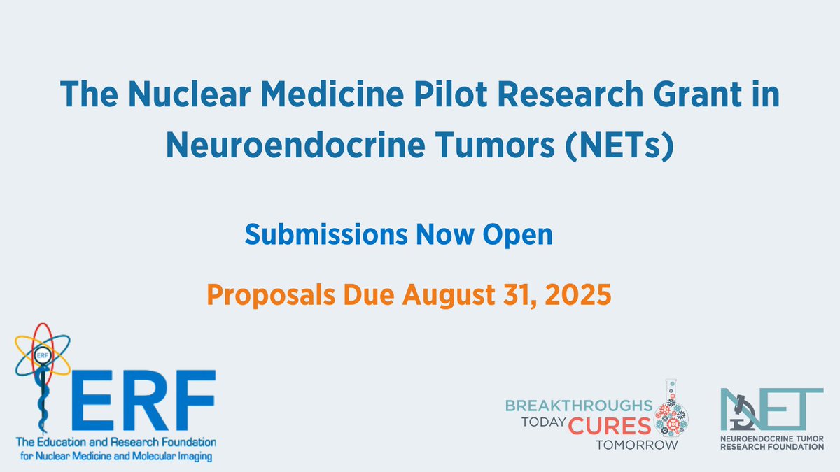 Endocrine Oncology (@endooncology) on Twitter photo Sponsored by <a href="/CureNETs/">NET Research Foundation</a>, this $100,000 grant is designed to help an early-career, basic or clinical scientist conduct novel and innovative #NETs research.
Learn more: mierf.org/to-apply/
#neuroendocrinecancer #earlycareerresearcher Sponsored by <a href="/CureNETs/">NET Research Foundation</a>, this $100,000 grant is designed to help an early-career, basic or clinical scientist conduct novel and innovative #NETs research.
Learn more: mierf.org/to-apply/
#neuroendocrinecancer #earlycareerresearcher