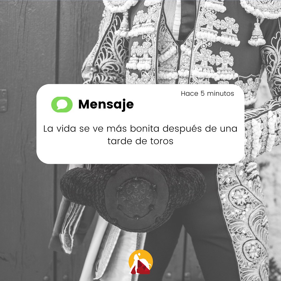 😉Así que ya sabéis…

Ir a los toros🐂🙌🏼

Hoy con más motivo, ya que se celebra la festividad de la Virgen de la Paloma, uno de los días más taurinos del año🤩🌟