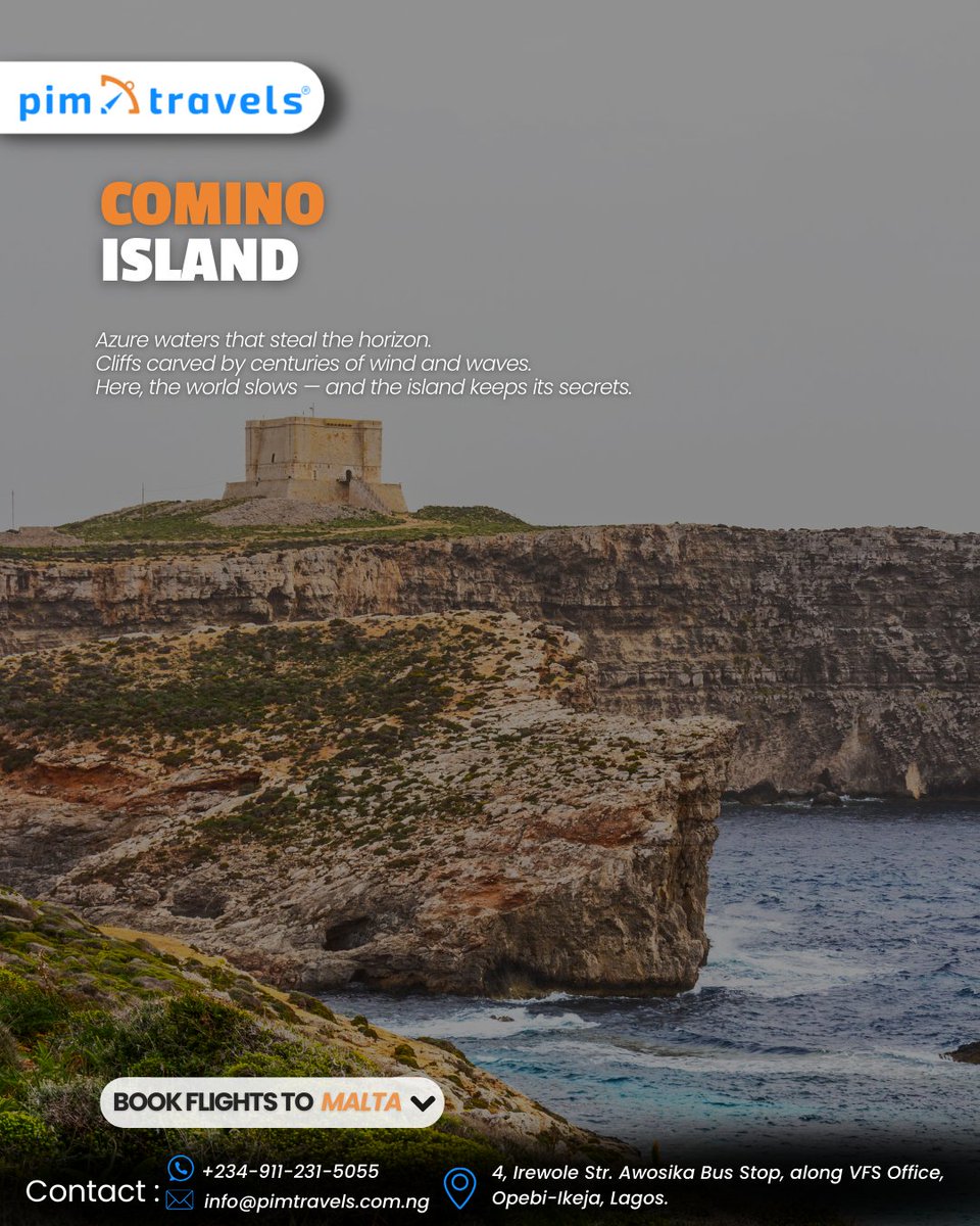 pimtravels_ng's tweet photo. Comino Island โ small in size, huge in beauty.
Blue waters, warm breeze, zero stress.
#pimtravels #Malta #Hiddengems #travelblogger #TravelMoreForLess #travelphotography I Dangote https://t.co/Qw2Ug9niID