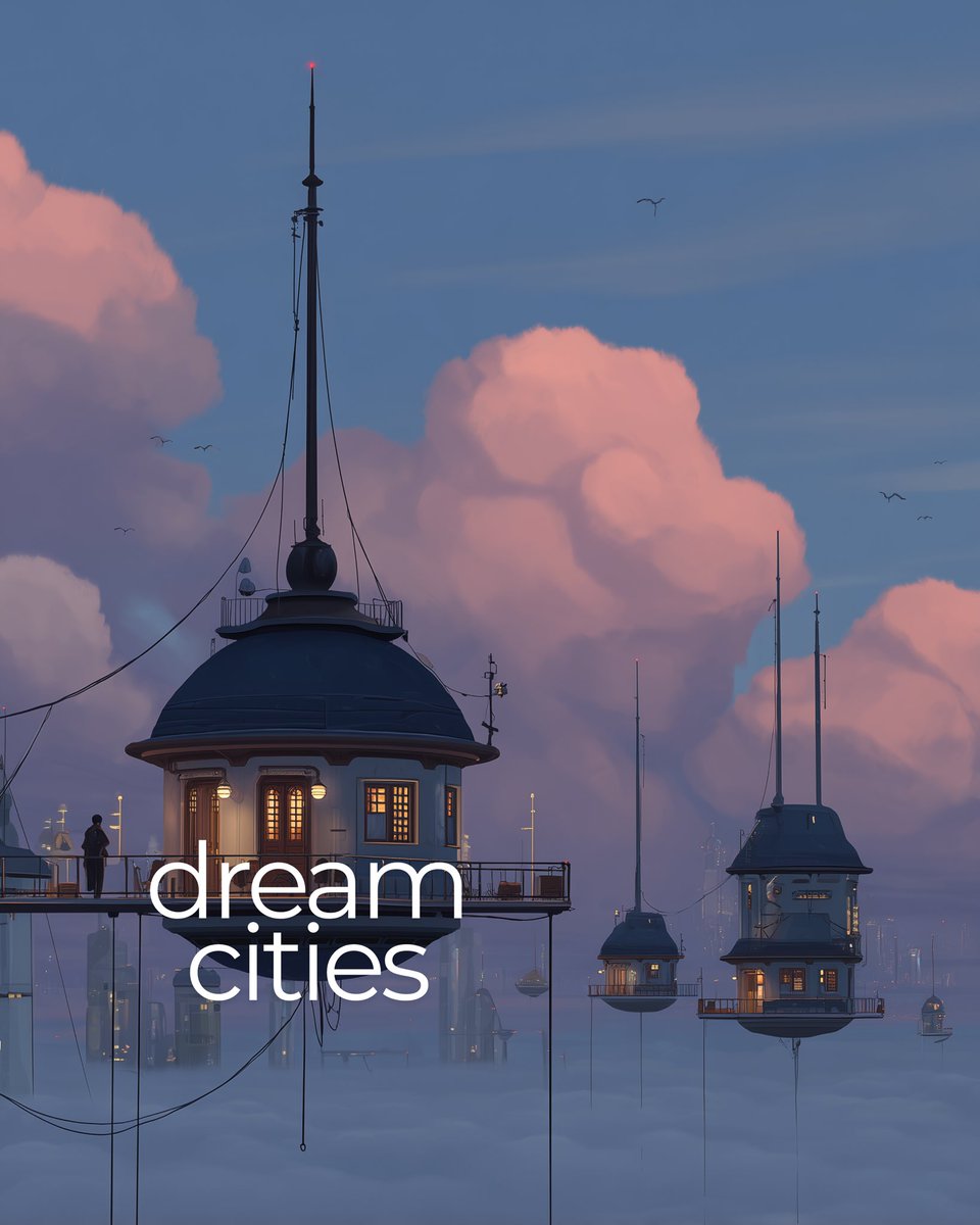 francescas1972's tweet photo. Would you live in a floating city above the clouds? ☁️✨
“Twilight Haven” – part of my Dream Cities collection on OpenSea.
https://t.co/lIyIKIC7XL

#DreamCities #NFTArt #FloatingCity #DigitalArt #OpenSea https://t.co/wYAeGyI2zd