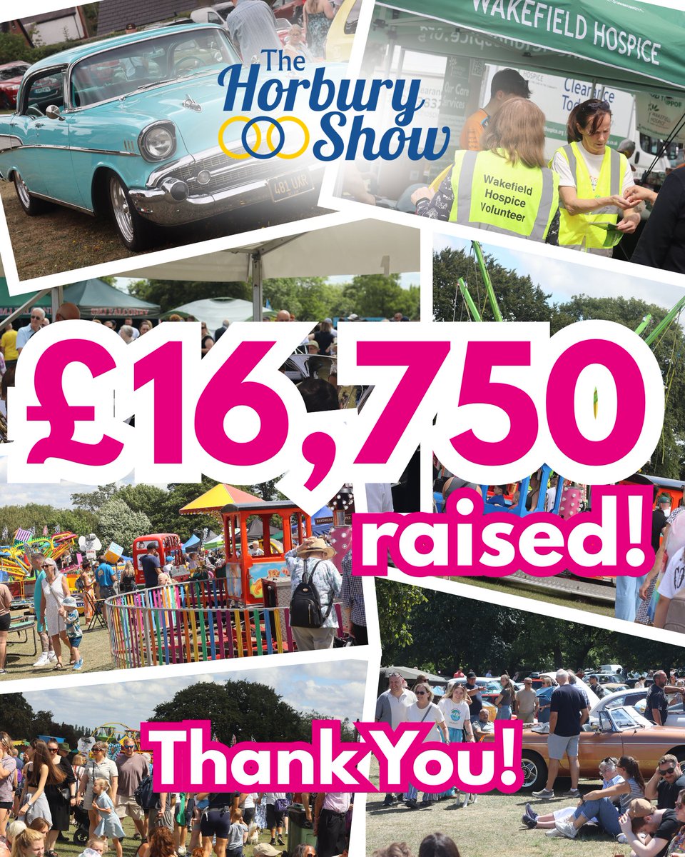 Drum roll please… 🥁

We are delighted to announce that this year’s The Horbury Show raised an incredible £16,750 for Wakefield Hospice! 

A HUGE thank you to everyone who was involved with this huge event, to all volunteers and Rotary Club of Horbury and Ossett Phoenix, it