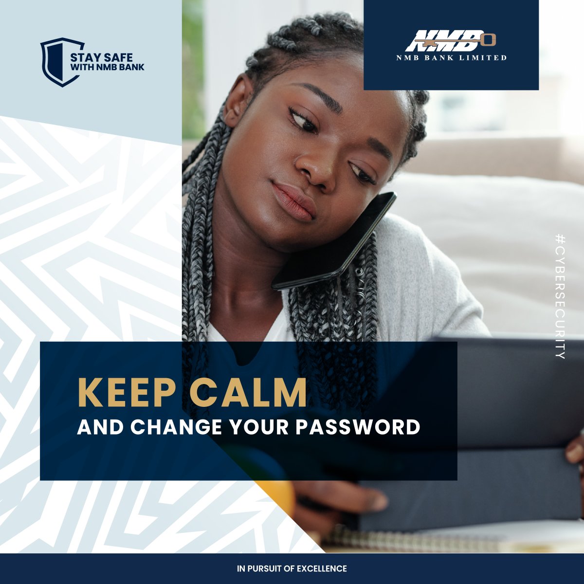 NMB Bank Zim (@nmbbankzim) on Twitter photo Most of us are guilty for not changing our passwords regularly. It is wise to change your passwords regularly…. And your birthday or that of a loved one is not safe. 
#NMBBank #cybersecurity Most of us are guilty for not changing our passwords regularly. It is wise to change your passwords regularly…. And your birthday or that of a loved one is not safe. 
#NMBBank #cybersecurity