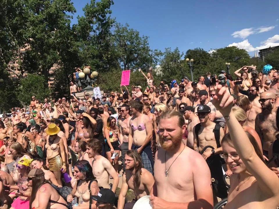 Legal Top-Free city Denver! This year 2025 GoTopless Day will be held in Denver on August 17, in support of Equal Gender Topless Rights! facebook.com/events/s/denve…