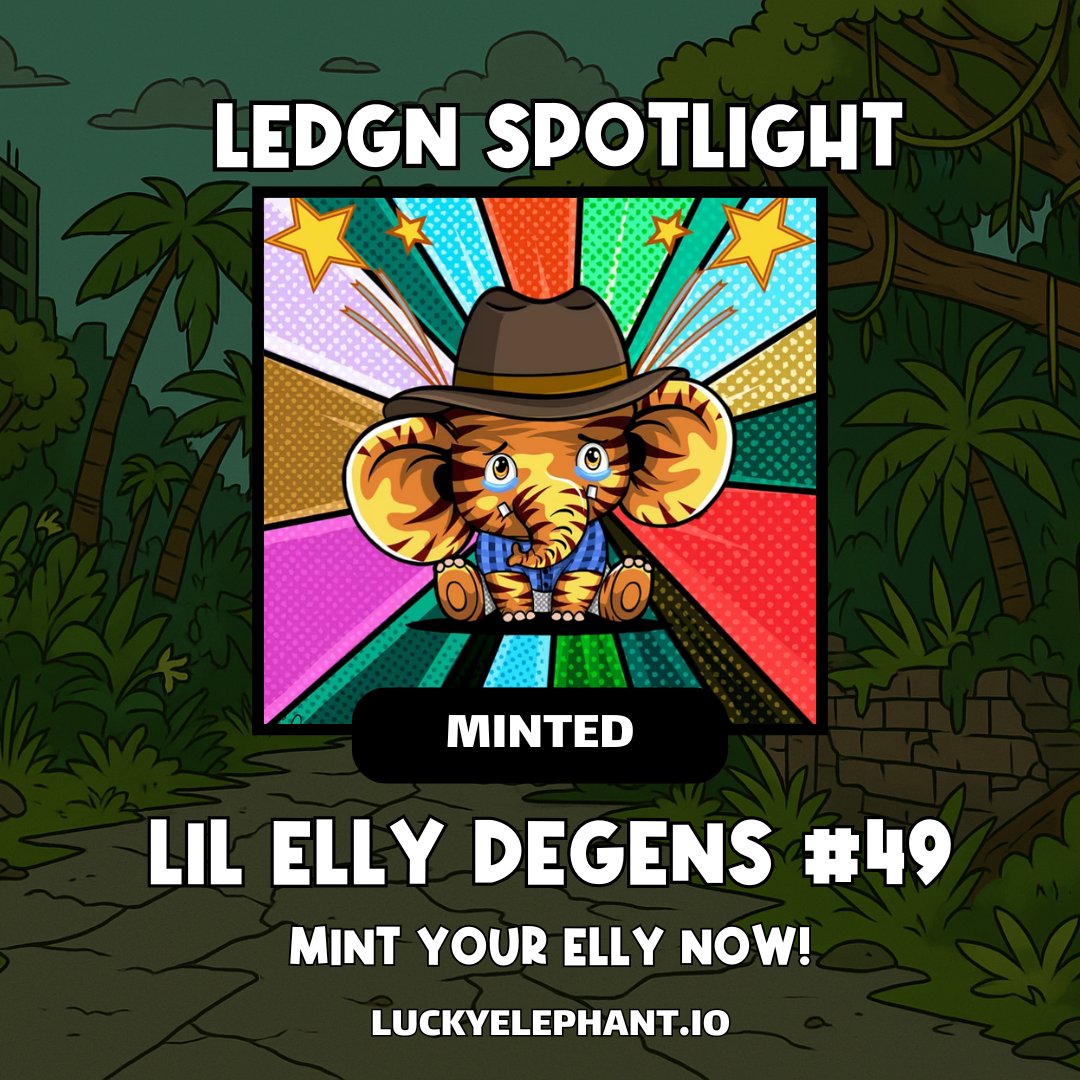 LuckyEllyClub's tweet photo. 🐯 Lil Elly #49 just dropped.

👉 https://t.co/XWihnwUdII

#LEDGN #SolanaNFT #DegenLife https://t.co/K0KSR2EyHk