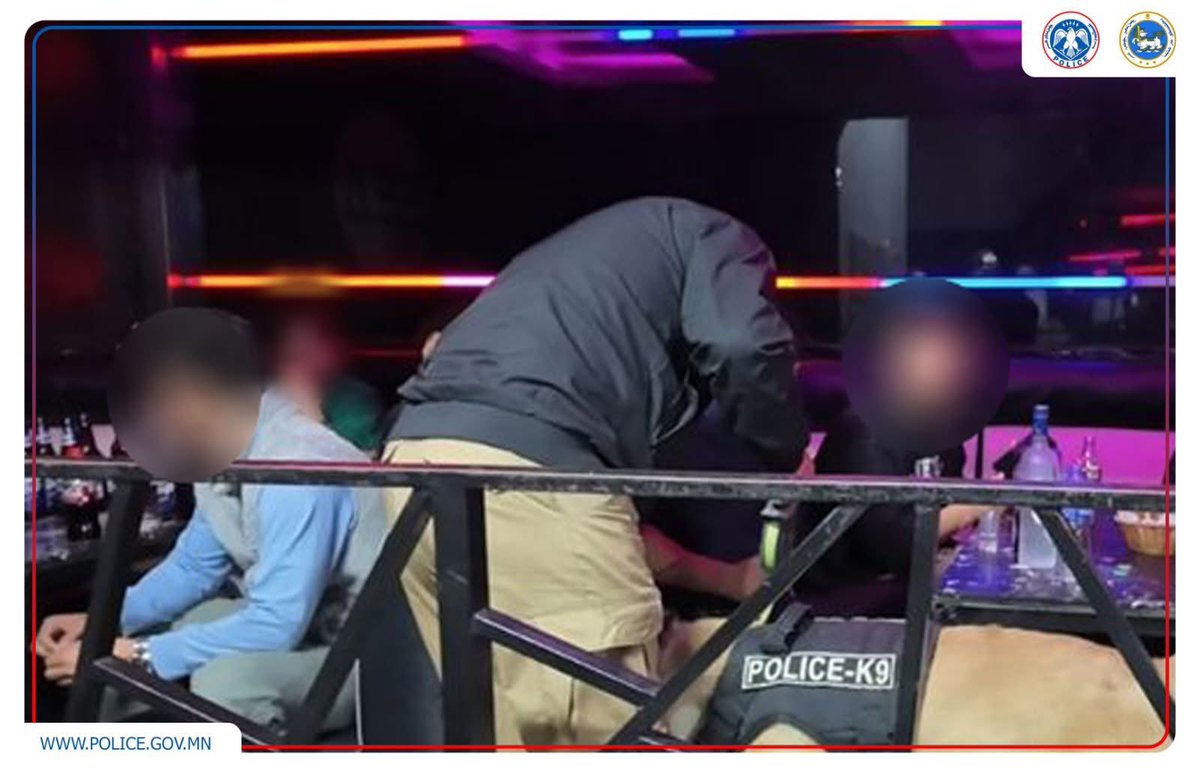 📌 2025.08.14-15-нд шилжих шөнө нэр бүхий гурван шөнийн цэнгээний газрын ажилчид болон үйлчлүүлэгчдээс хар тамхи хэрэглэсэн эсэхийг шалгах тест сорил тавихад  6 иргэн мансууруулах эм, сэтгэцэд нөлөөт бодис хэрэглэсэн, 1 иргэн хууль бусаар хадгалсан байсан нь тогтоогдсон байна.