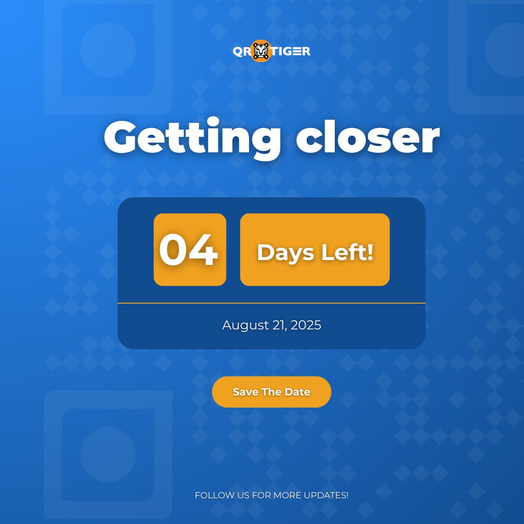 August 21 might just be the smartest win your business gets this year. 👀
Save the Date!

Like and follow so you don’t miss it.

#SaveTheDate #QRCode #QRTIGER