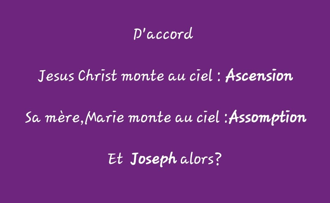 Et Joseph alors?😀😀