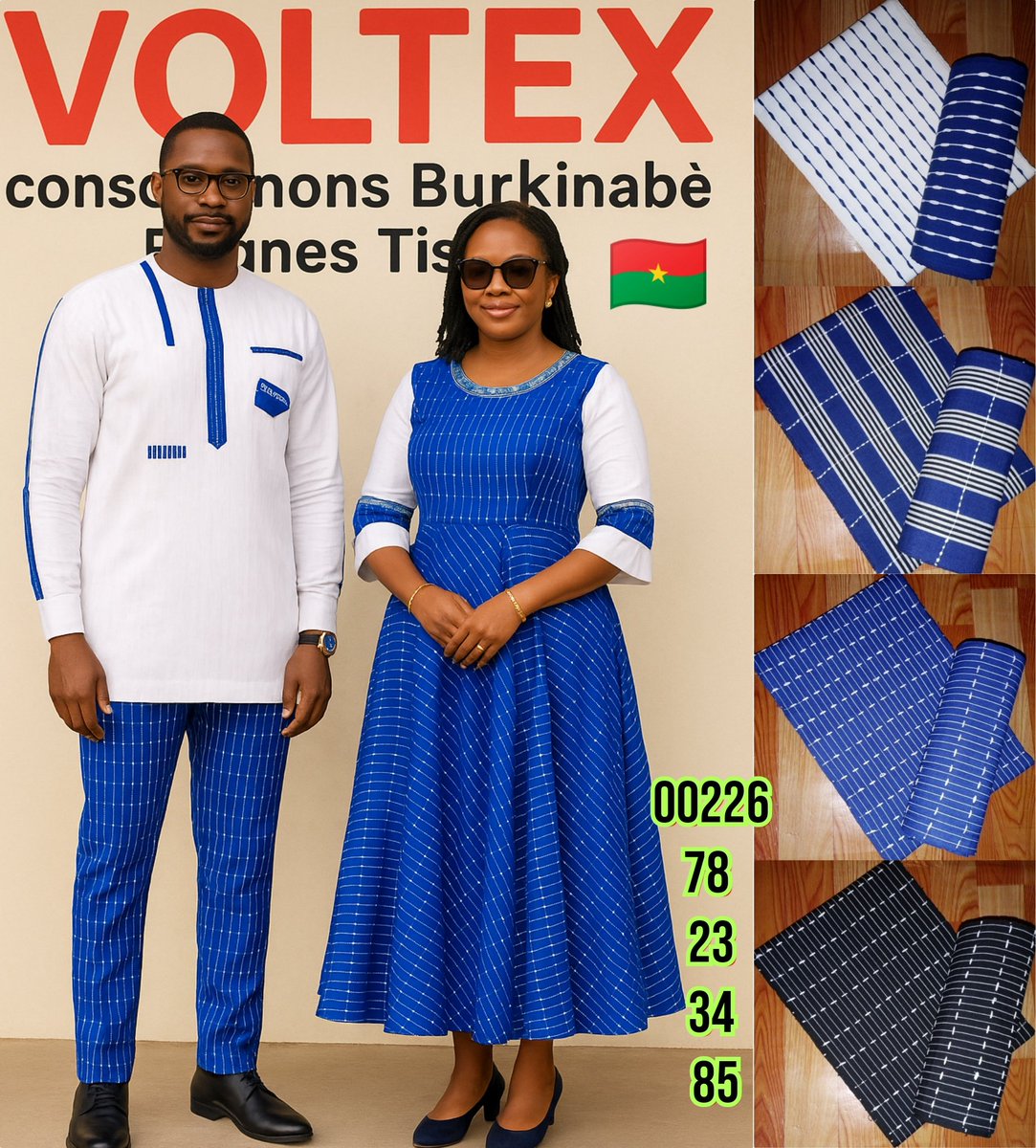 Consommons_Burk's tweet photo. Du #tissage à l'élégance, la #qualité qui parle , le #style qui brille
#Wathsapp : https://t.co/GLs1D9nssk
Disposition : 2 pagnes : 1 complet
Situation géographique : Grand marché de Ouagadougou
#voltex #consommonsburkinabè #CONSOMMONS_LOCAL #coton #tissé #cotonbio https://t.co/wcBDXMmgDX