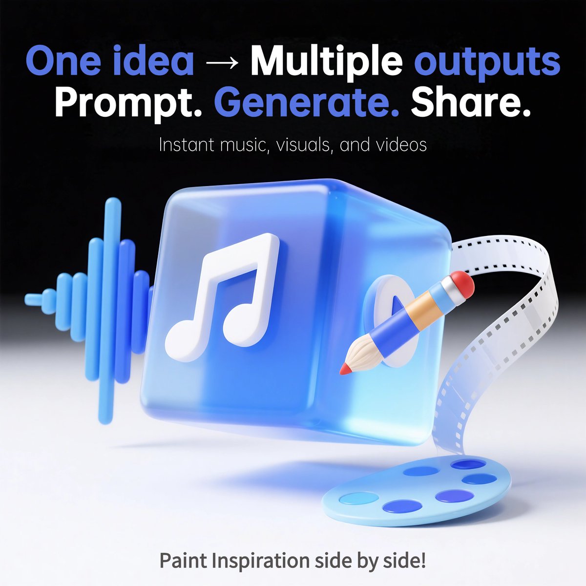 aicube_ai's tweet photo. 🎨🎶🎬 One prompt. Endless possibilities.
With AICube, your ideas turn into songs, visuals, and videos instantly.              
#AIArt #AIMusic #AICube https://t.co/dYzhm5Yeql