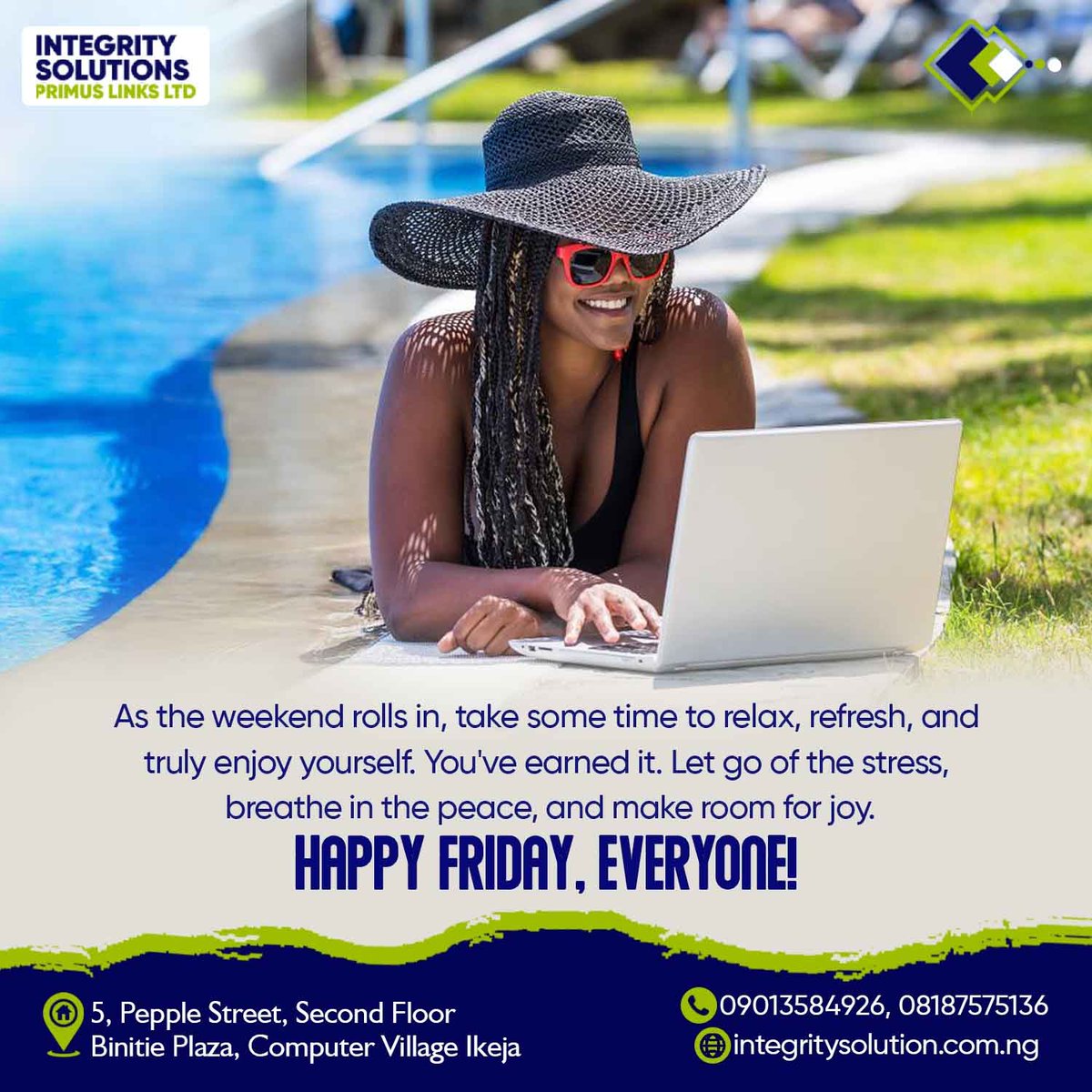 INTEGRITYS15483's tweet photo. Happy Friday, Everyone! 

Cheers to the Weekend
As the weekend rolls in, it’s time to hit pause, relax, and recharge. You’ve worked hard all week – now breathe in the peace and make space for joy. https://t.co/GGG1gKkjDS