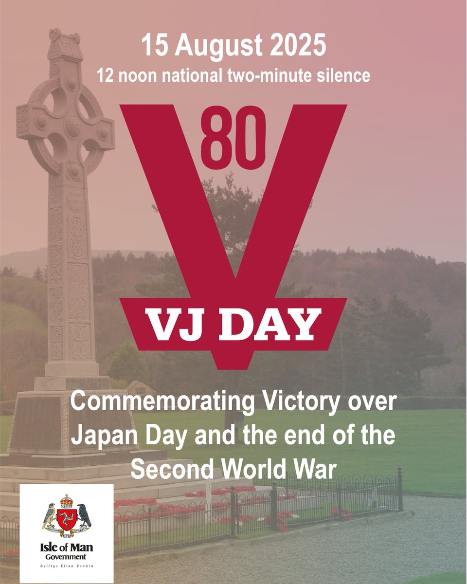 iomcm's tweet photo. The Chief Minister @alfredcannan will lay a wreath at the #IsleofMan's National War Memorial in St John's this morning at 11:50am followed by observing the national two-minute silence to mark the 80th anniversary of #VJDay 

The public is invited to attend.

#VJDay80 https://t.co/WsDZFQxffJ