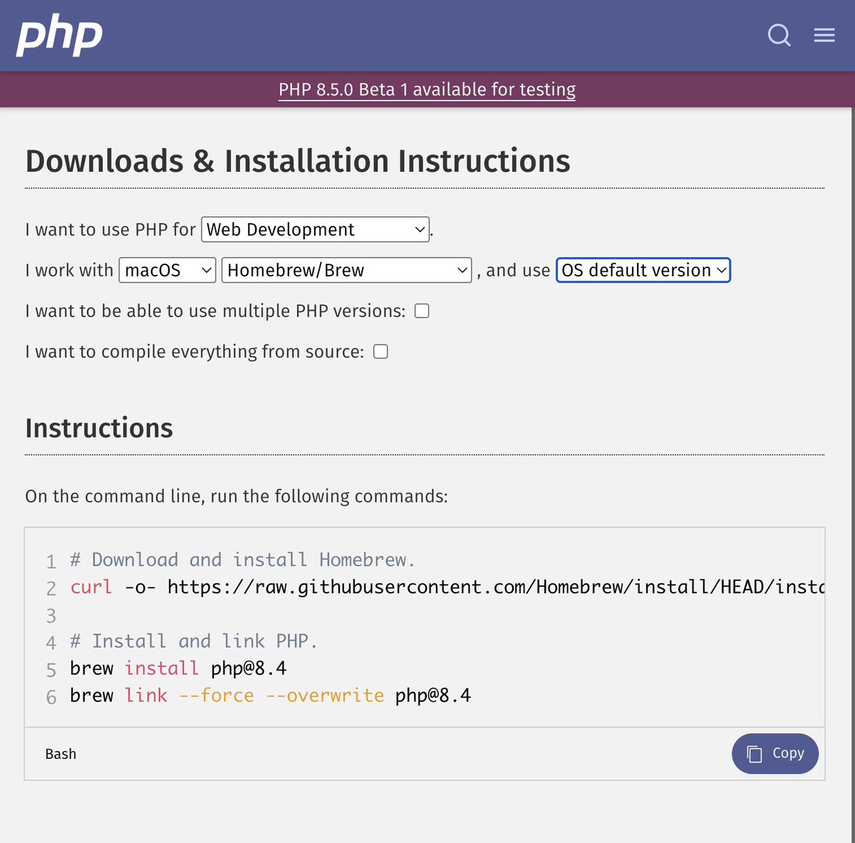 We’ve just updated the downloads page on <a href="/official_php/">php.net</a> website.

Would love your feedback to help make it better!🙏