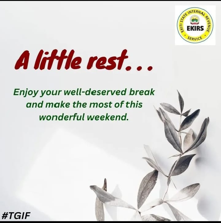 ekitirevenue's tweet photo. #TGIF
#RechargeAndRefresh https://t.co/vRhNeo9lLj