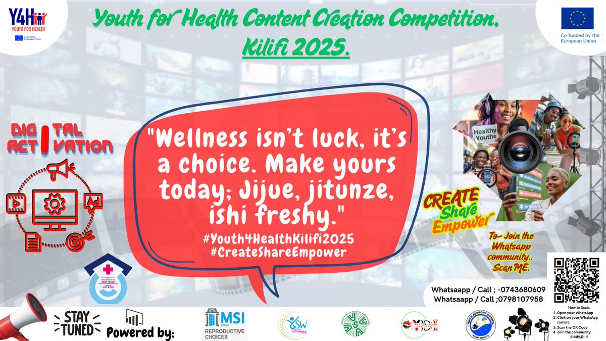 Make a choice today and make in the influence positive in your platforms.
#Youth4HealthKilifi2025 #CreateShareEmpower