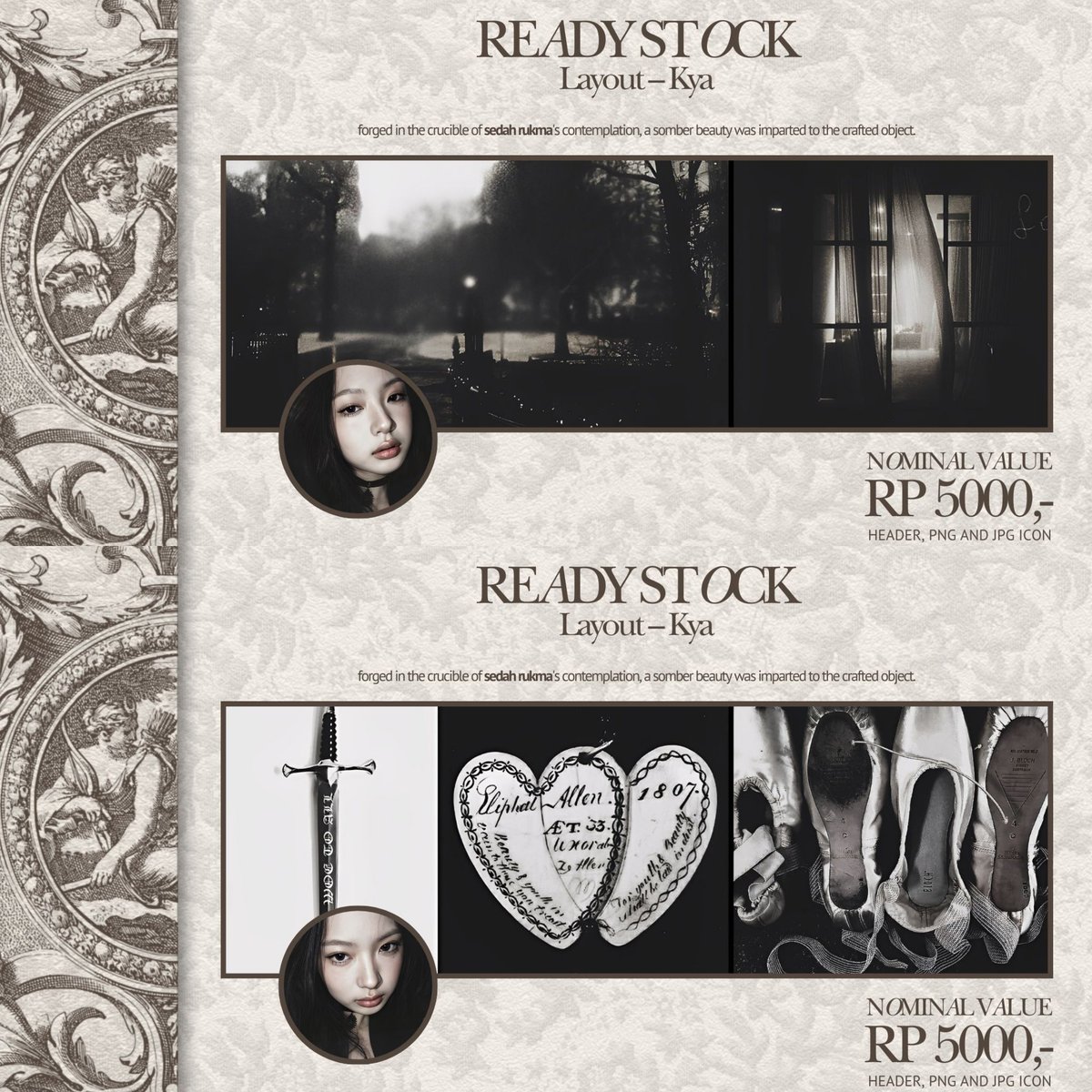 sedahrukma's tweet photo. Help rt/repost? Thank you!

Ready-to-go layout - Kya Kiiikiii priced at RP 5,000,-/each includes png and jpg icon. Don’t hesitate to knock my dm if you’re interested.

#zonauang #zonajajan https://t.co/BIZk9JaDCi