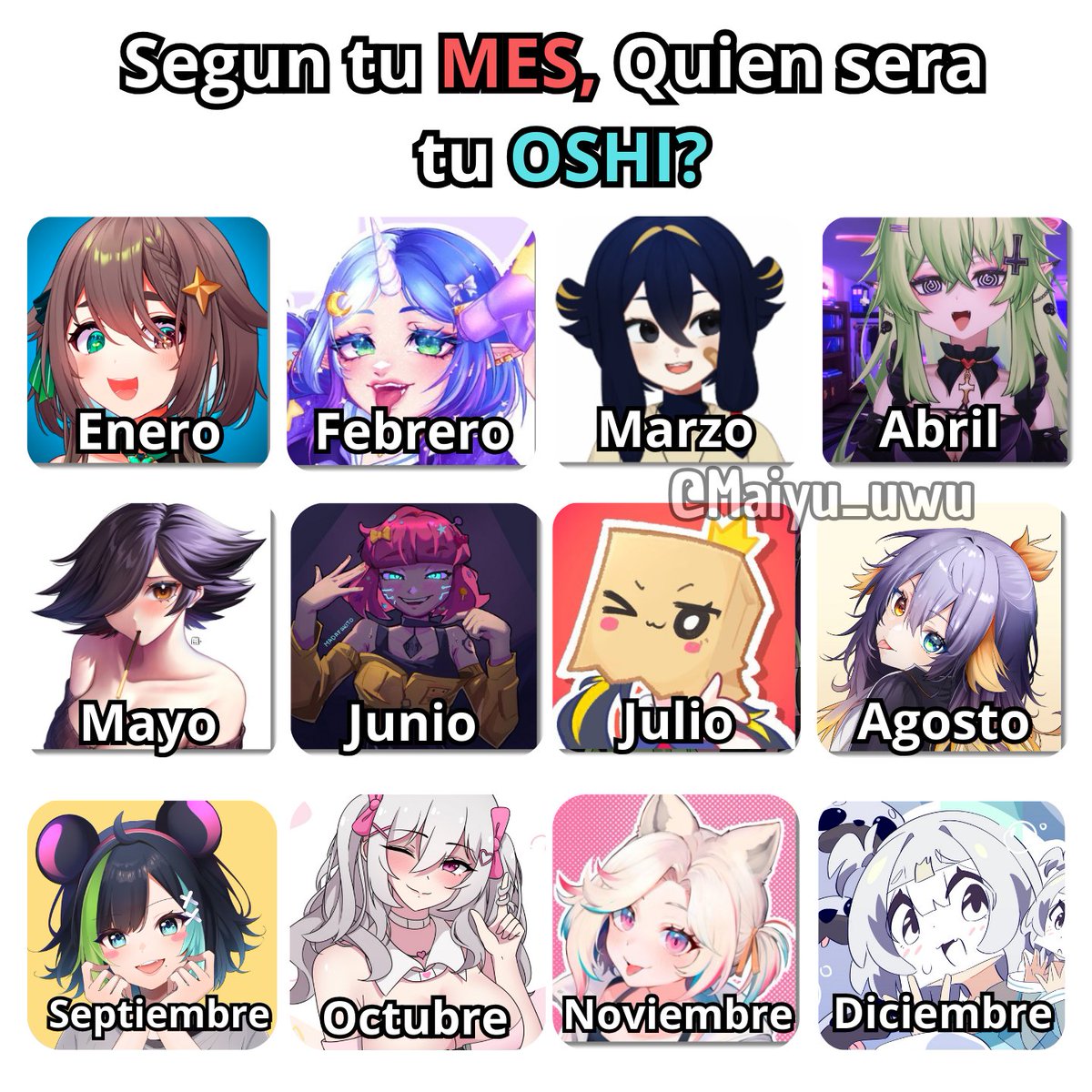 Descubre tu Oshi en 1 segundo ⏳✨